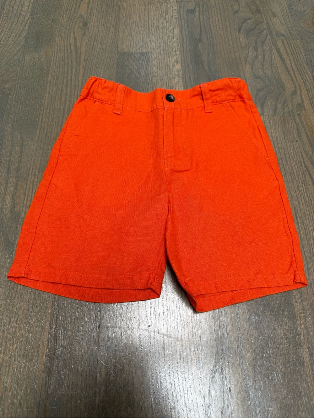 Janie and Jack Orange Linen/Cotton Shorts
